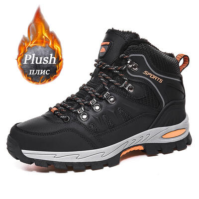 Pantofi de drumeție pentru bărbați noi, pantofi de alpinism, pantofi de trekking, rezistenti la uzură, pantofi de cuplu de iarnă, de pluș