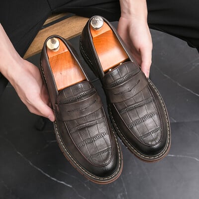 Pantofi de rochie retro pentru bărbați, nou-nouț, pantofi formali din piele de petrecere în stil brogue, pantofi de nuntă, pantofi pentru bărbați, oxford din piele, mocasnici