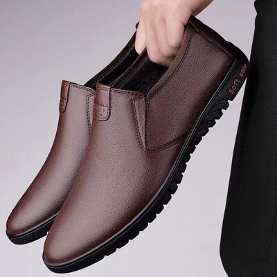 Muške ležerne poslovne kožne cipele Modne oksfordice s mekim dnom Muške poslovne cipele za vjenčanje Uredske poslovne cipele Natikače Ravne cipele na otvorenom