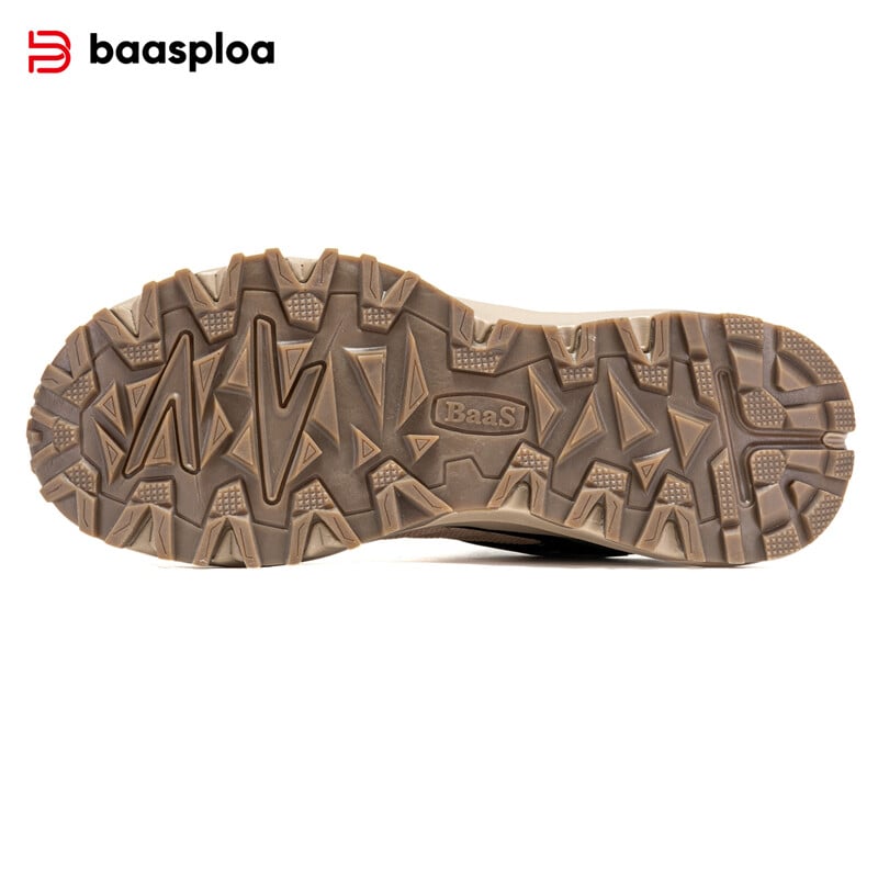 Baasploa Pantofi de drumeție pentru bărbați Pantofi de drumeție la modă nouă, în aer liber, anti stropire de apă, confort pantofi de mers ocazional, antiderapante, alpinism, cu șireturi