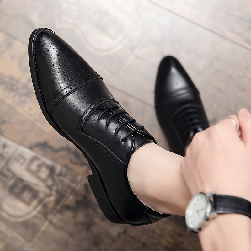 Muške luksuzne ležerne cipele za vjenčanje s trostrukim zglobovima Ručno izrađene trendi modne svečane cipele Crne svečane cipele za derbi džentlmenske muške cipele