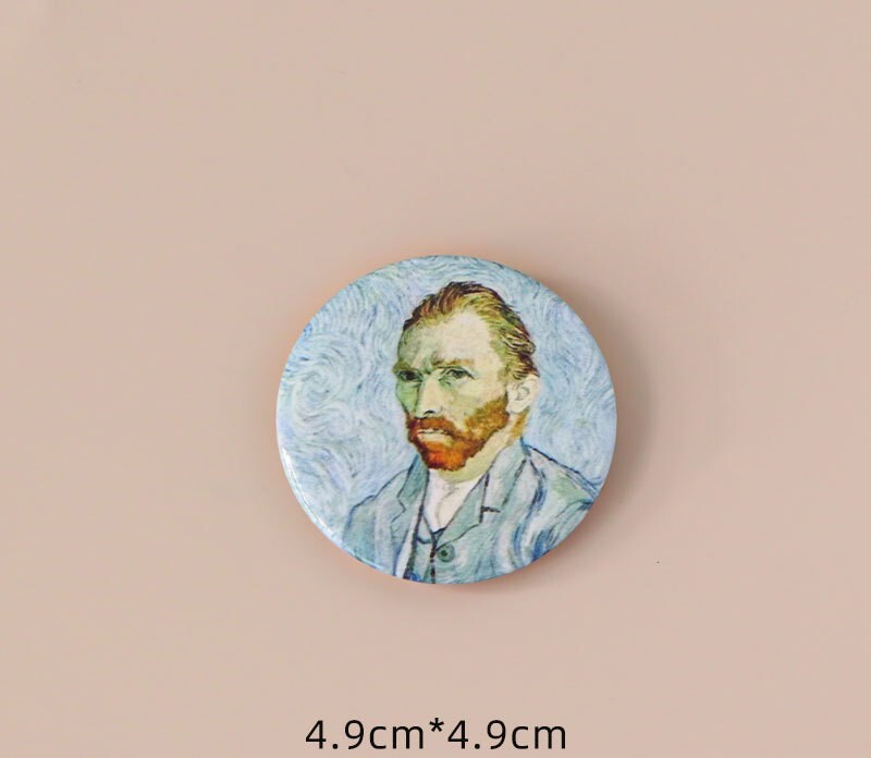  festmény mester napraforgó tájfestés bross személyre szabott kitűző kitűző táska dekoráció kreatív érem