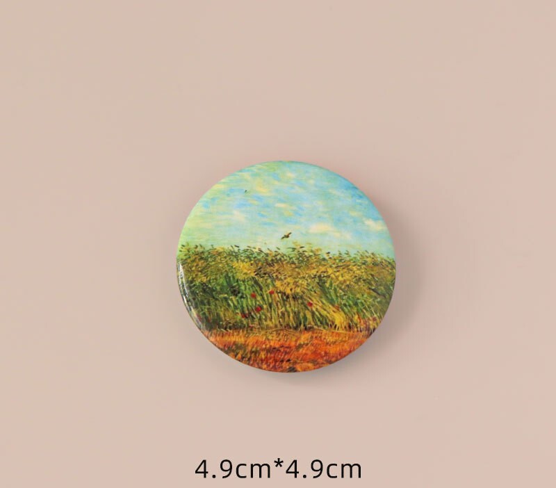  festmény mester napraforgó tájfestés bross személyre szabott kitűző kitűző táska dekoráció kreatív érem