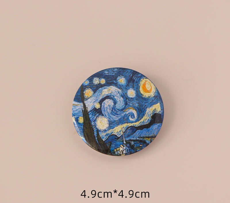  festmény mester napraforgó tájfestés bross személyre szabott kitűző kitűző táska dekoráció kreatív érem