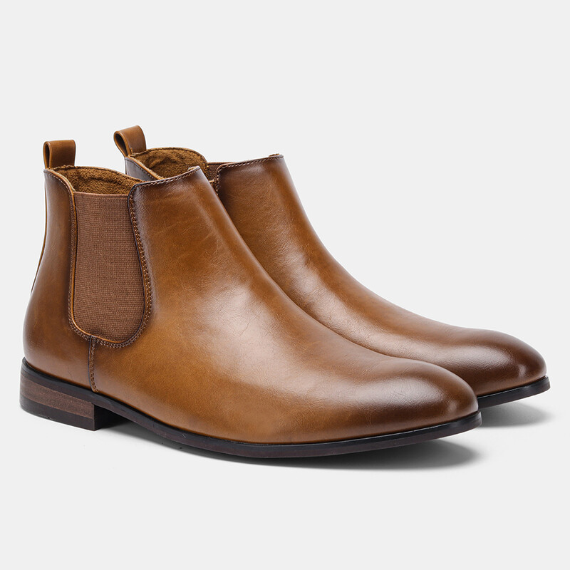 7-13 Chelsea Boots meeste bränd 2023 Mugavad moodsad nahksaapad #Dx214