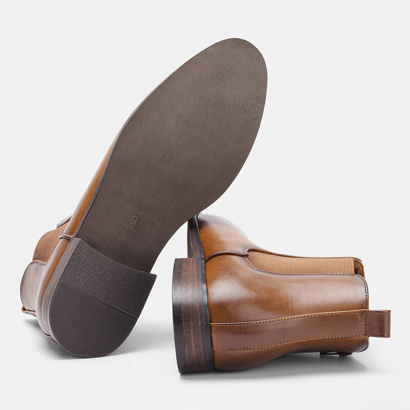 7-13 Chelsea Boots meeste bränd 2023 Mugavad moodsad nahksaapad #Dx214