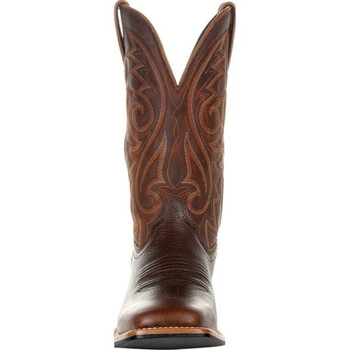 Ανδρικές μπότες Mid Calf Western Cowboy Μοτοσικλέτες Ανδρικές μπότες φθινοπώρου εξωτερικού χώρου PU Δερμάτινες τοτέμ Med-Calf Ανδρικά παπούτσια με ρετρό σχεδίαση