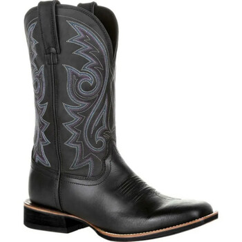 Ανδρικές μπότες Mid Calf Western Cowboy Μοτοσικλέτες Ανδρικές μπότες φθινοπώρου εξωτερικού χώρου PU Δερμάτινες τοτέμ Med-Calf Ανδρικά παπούτσια με ρετρό σχεδίαση