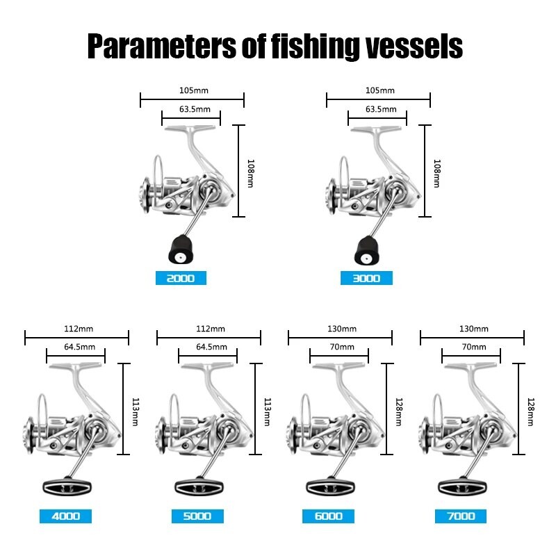 Huidiao AP2000-7000 keerdumisrullid, merevee mageveepüügirullid ülikerge metallraam, siledad ja vastupidavad kiired rullid