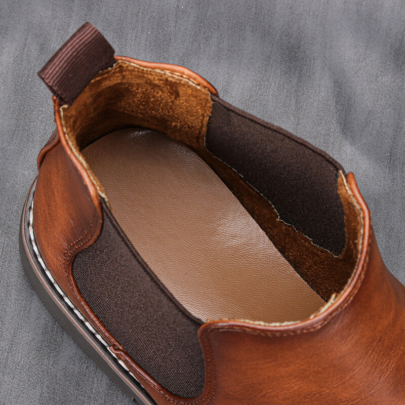 Prabangūs vyriški Chelsea batai Aukštos kokybės retro vyriški darbiniai batai patogūs verslo odiniai batai Gamintojas Vyriški kulkšnies Botas 2024 Nauj.