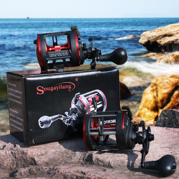 Sougayilang Καρούλια αλιείας αλμυρού νερού 3+1 bb Casting Sea Fishing Roel Gear Ratio 3,8:1 Trolling Reel Round Baitcasting Roel