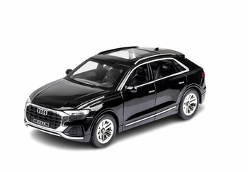 Играчка Кола, Тип AUDI Q8, Метален, Звук и светлина, Черен, 1:32, Без кутия