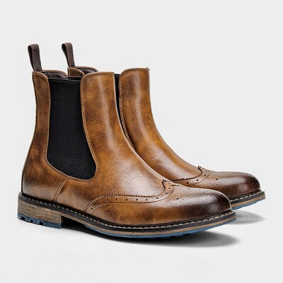 Mărimea 7-13 Cizme Chelsea pentru bărbați 2022 Cizme confortabile din piele la modă în stil american #Al661