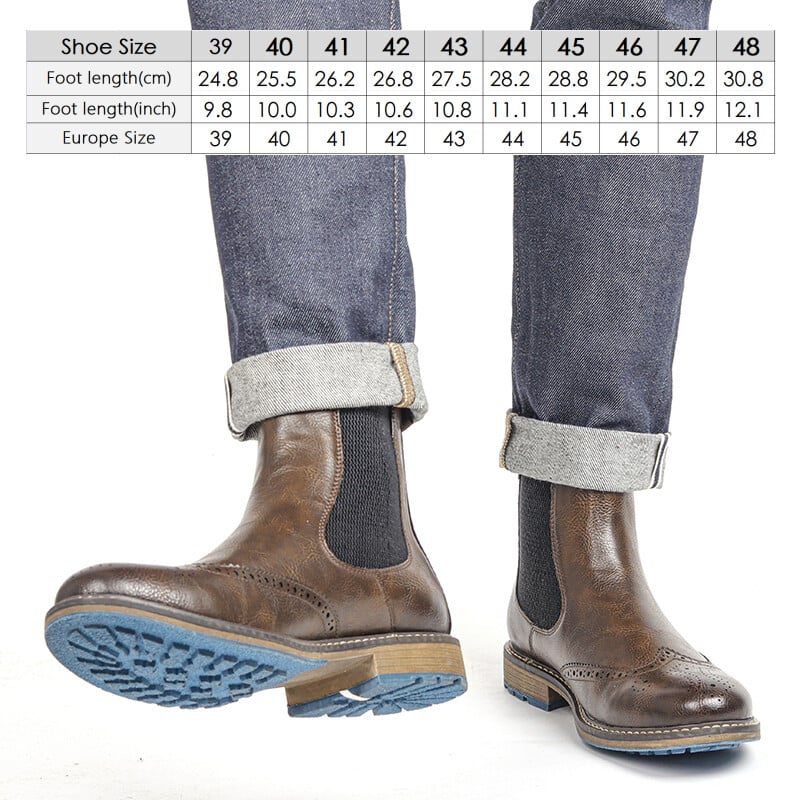 Mărimea 7-13 Cizme Chelsea pentru bărbați 2022 Cizme confortabile din piele la modă în stil american #Al661