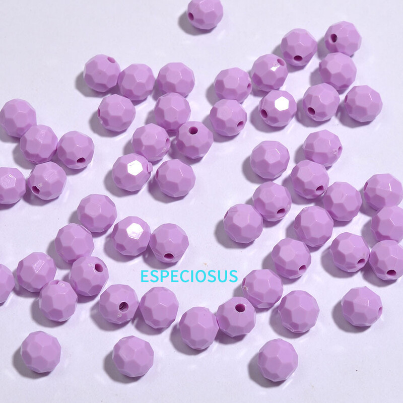 Πολύχρωμες ακρυλικές γήινες χάντρες 8mm Στρογγυλές χάντρες DIY Αξεσουάρ κοσμημάτων Φωτεινές γωνιακές χάντρες Spacer Beads βραχιόλι Χάντρες Υλικό