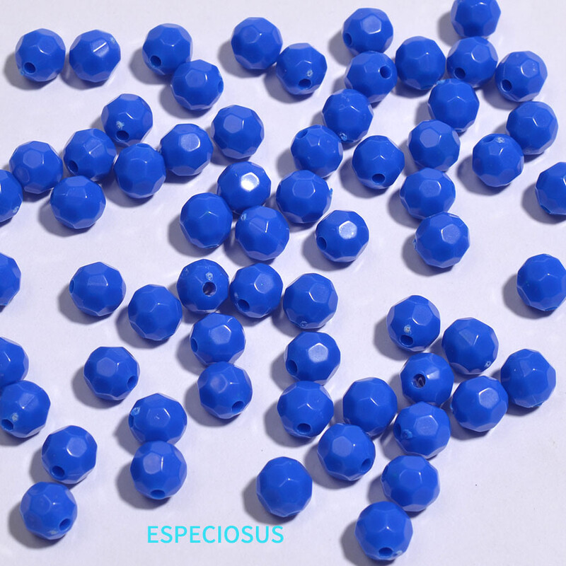 Πολύχρωμες ακρυλικές γήινες χάντρες 8mm Στρογγυλές χάντρες DIY Αξεσουάρ κοσμημάτων Φωτεινές γωνιακές χάντρες Spacer Beads βραχιόλι Χάντρες Υλικό