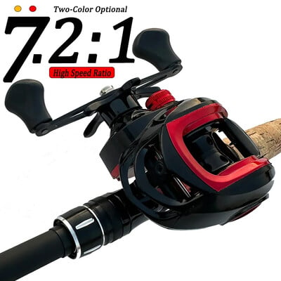 Ātrgaitas 7,2:1 pārnesumu attiecība Baitcasting makšķerēšanas spole Max Drag 8kg Ultra Light Long Casting zvejas spole Bass līdakas makšķerēšanas piederumi