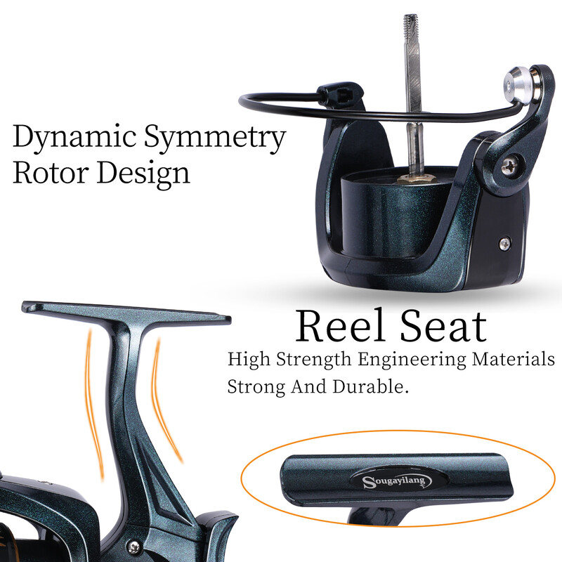 Sougayilang 2000-6000 Series Spinning Fishing Reel 5.0:1/4.7:1 High Speed 13+1BB Fishing Tackle Pesca Saltwater Reel Fishing