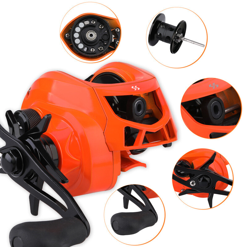 Sougayilang Bait Casting Ribolovna rola 7,1:1 Visoki omjer brzine 17+1BB Magnetski sustav kočnica Snaga povlačenja 8 kg Rola za bacanje u četiri boje