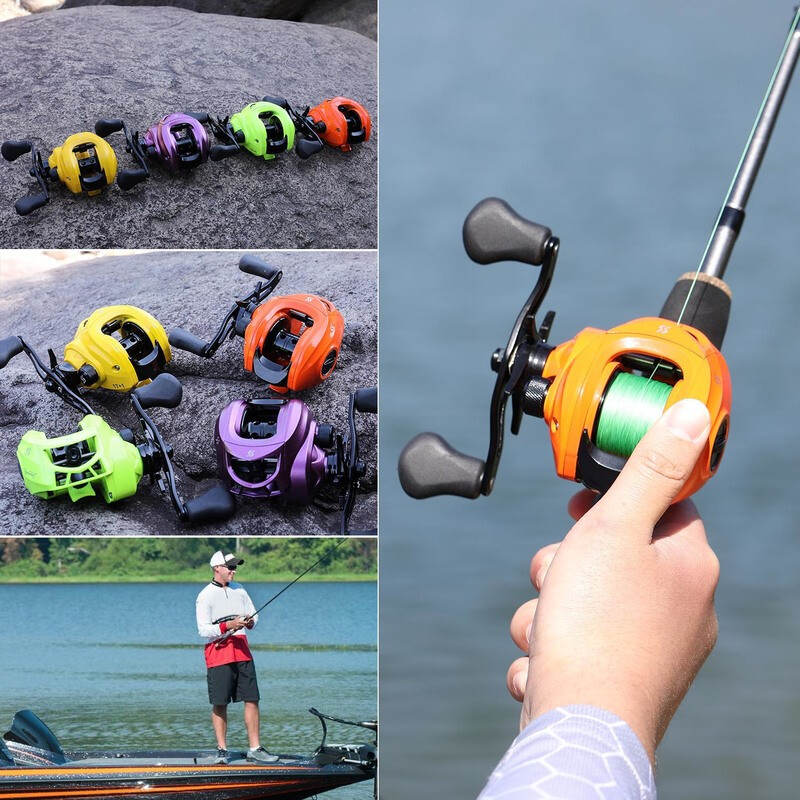 Sougayilang Bait Casting Ribolovna rola 7,1:1 Visoki omjer brzine 17+1BB Magnetski sustav kočnica Snaga povlačenja 8 kg Rola za bacanje u četiri boje