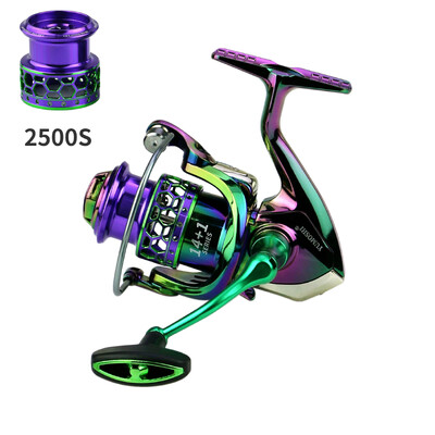 Seria SD 2000-7000 pentru mâna stângă/dreapta, raport de transmisie 5,5:1, rezistență maximă de 22LB, balansoar metalic, mulinetă de pescuit rotativă, pentru apă dulce sărată