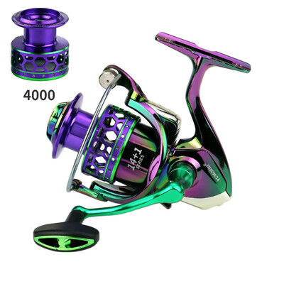 Seria SD 2000-7000 pentru mâna stângă/dreapta, raport de transmisie 5,5:1, rezistență maximă de 22LB, balansoar metalic, mulinetă de pescuit rotativă, pentru apă dulce sărată