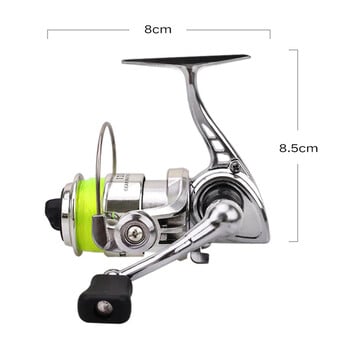 Mini 100 Pocket Spinning Fishing Reel Fishing Tackle Small Spinning Reel 4.3:1 Metal Wheel Pesca Small Reel with 100m Line