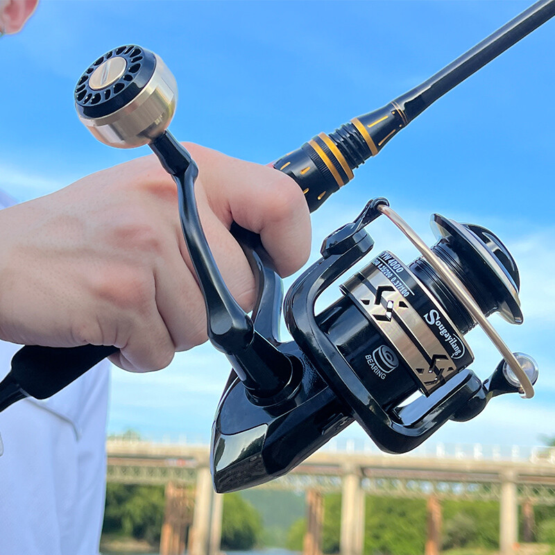 Sougayilang Fishing Reel Metal Spool 1000-4000 Max Drag 10kg EVA/Ball Grip Spinning Reel Saltwater Fresh for Carp Reel Fishing
