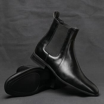 40~46 Chelsea Boots Ανδρικές Μπότες 2024 Μάρκα Comfortable Fashion Δερμάτινες ανδρικές μπότες #KD431