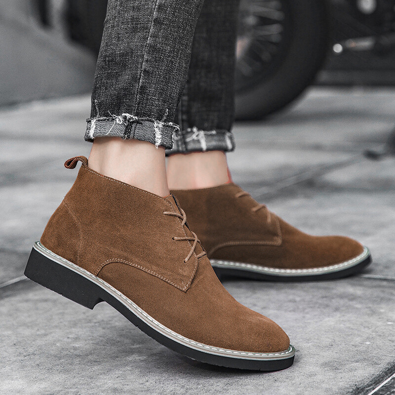 Pánske čižmy Golden Sapling Western, retro semišové kožené balerínky, klasické pánske chelsea čižmy, módne topánky na platforme, formálna obuv