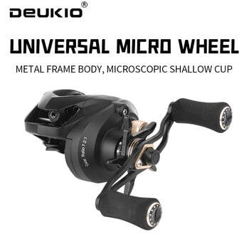 Риболовна макара DEUKIO Baitcasting 8KG Max Drag With Magnetic Brake Left/Right Hand Fishing Coil carretilha de pesca