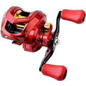 Макара за замятане на примамка Spartacus II с червен цвят 8 кг максимално съпротивление 7,2:1 високоскоростна макара за риболов с предавателно отношение