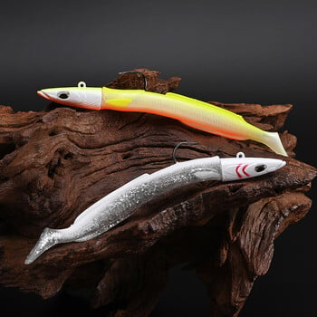 BLUX Happy Sandeel 13cm 27g Soft Live Eel Fishing Lure Paddle Tail Jig Head Hook Βινύλια Δόνηση Τεχνητό Δόλωμα Εξοπλισμός αλμυρού νερού