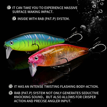 BLUX GIAN 105F Minnow Topwater Fishing Lure 108mm 30g Crank Floating Swimming Hard Bait Noise System Wobbler Shad For Bass Pike