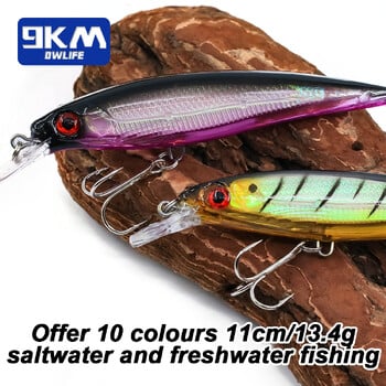 Fishing Lures Hard Minnow Baits 11cm/13,4g Topwater Hard Baits Jerkbait Swimbait Fishing Bass Walleye Lures Αλμυρού γλυκού νερού