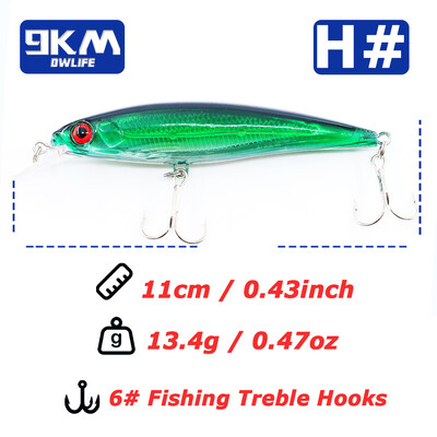 Mamci za pecanje Tvrdi mamci za gavčicu 11 cm/13,4 g Tvrdi mamci za topwater Jerkbait Swimbait Mamci za ribolov brancina Slatkovodni mamci