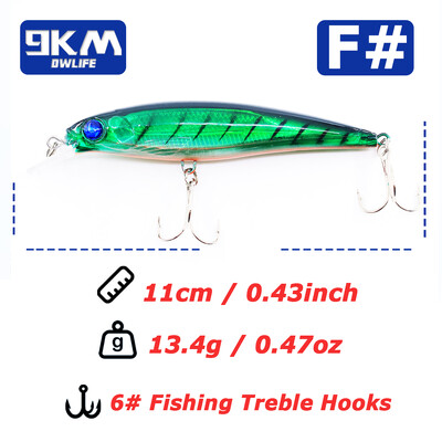 Mamci za pecanje Tvrdi mamci za gavčicu 11 cm/13,4 g Tvrdi mamci za topwater Jerkbait Swimbait Mamci za ribolov brancina Slatkovodni mamci