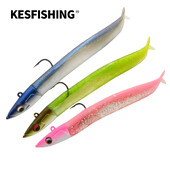 KESFISHING Meriangerjas 15cm Plastikust pehme lant jigipea hargi sabaga