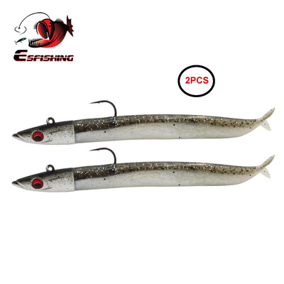 KESFISHING Meriangerjas 15cm Plastikust pehme lant jigipea hargi sabaga