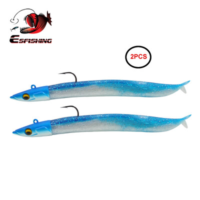 KESFISHING Meriangerjas 15cm Plastikust pehme lant jigipea hargi sabaga