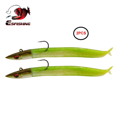 KESFISHING Meriangerjas 15cm Plastikust pehme lant jigipea hargi sabaga