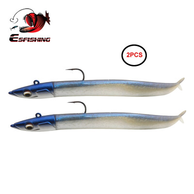 KESFISHING Meriangerjas 15cm Plastikust pehme lant jigipea hargi sabaga