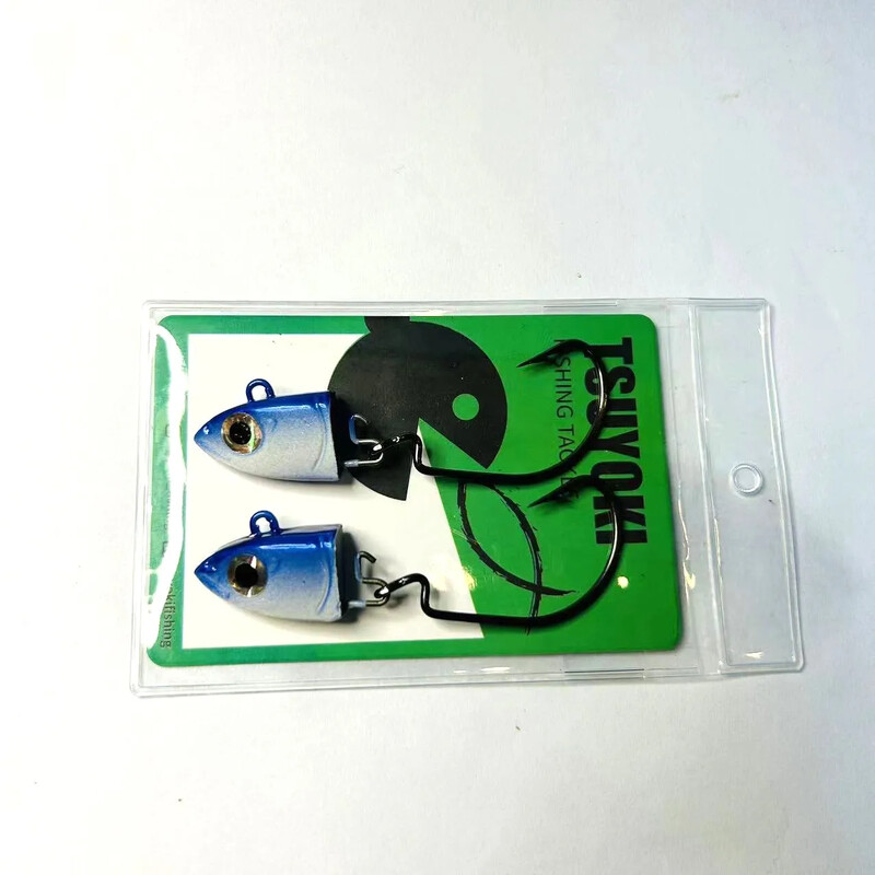 Риболовна примамка 2 бр./чанта Джиг глава черен миноу 5g 10g 15g 25g 40g джигинг примамка за лаврак черен миноу Въртяща се изкуствена стръв