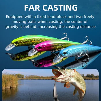 Asinia 10cm 15g Hot Model Fishing Lures Hard Bait 14color For Choose Minnow Quality Professional Minnow Βάθος0,8-1,5m