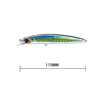 11,5cm 15g Fishing Lure Minnow Wobbler Diving 0,3M Floating Jerkbait Swimbait Artificial Hard Bait Ocean Beach Fishing Bass Bait