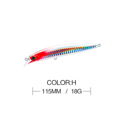 11,5 cm 15 g kalapüügilant Minnow Wobbler Diving 0,3 M ujuv jerkbait Swimbait kunstlik kõva sööt Ocean Beach Fishing Bass sööt