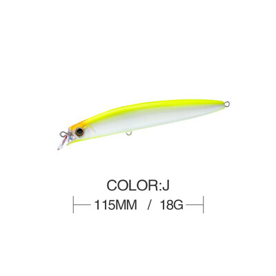 11,5 cm 15 g kalapüügilant Minnow Wobbler Diving 0,3 M ujuv jerkbait Swimbait kunstlik kõva sööt Ocean Beach Fishing Bass sööt