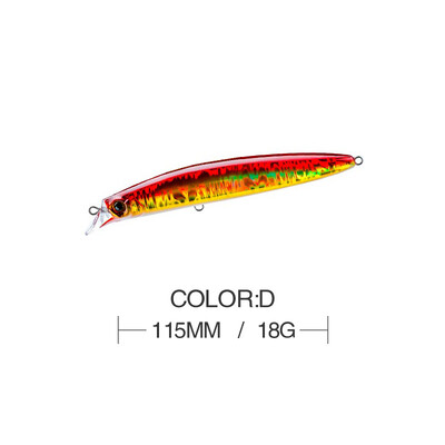 11,5 cm 15 g kalapüügilant Minnow Wobbler Diving 0,3 M ujuv jerkbait Swimbait kunstlik kõva sööt Ocean Beach Fishing Bass sööt