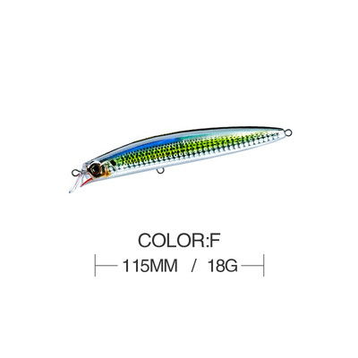11,5 cm 15 g kalapüügilant Minnow Wobbler Diving 0,3 M ujuv jerkbait Swimbait kunstlik kõva sööt Ocean Beach Fishing Bass sööt