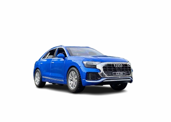 Играчка Кола, Тип AUDI Q8, Метален, Звук и светлина, Син, 1:32, Без кутия